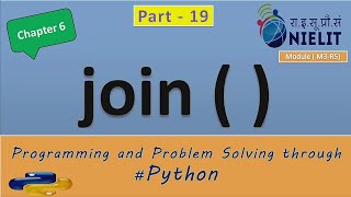 #19 #olevel #ALevel #Chapter6 #join() function in Python with examples