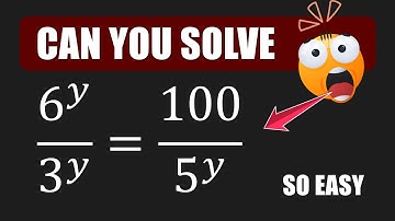 Solving Exponential Equation: 6^y div 3^y = 100 div 5^y