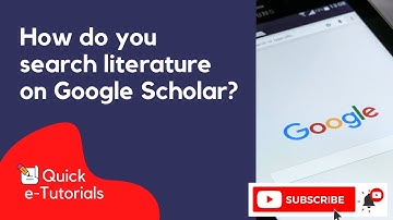 #usm #usmlibrarytv How do you search literature on Google Scholar?