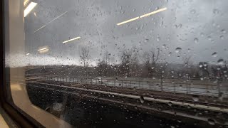 Baltimore Metro Hitachi Westbound to Owings Mills - Ride into Severe Weather