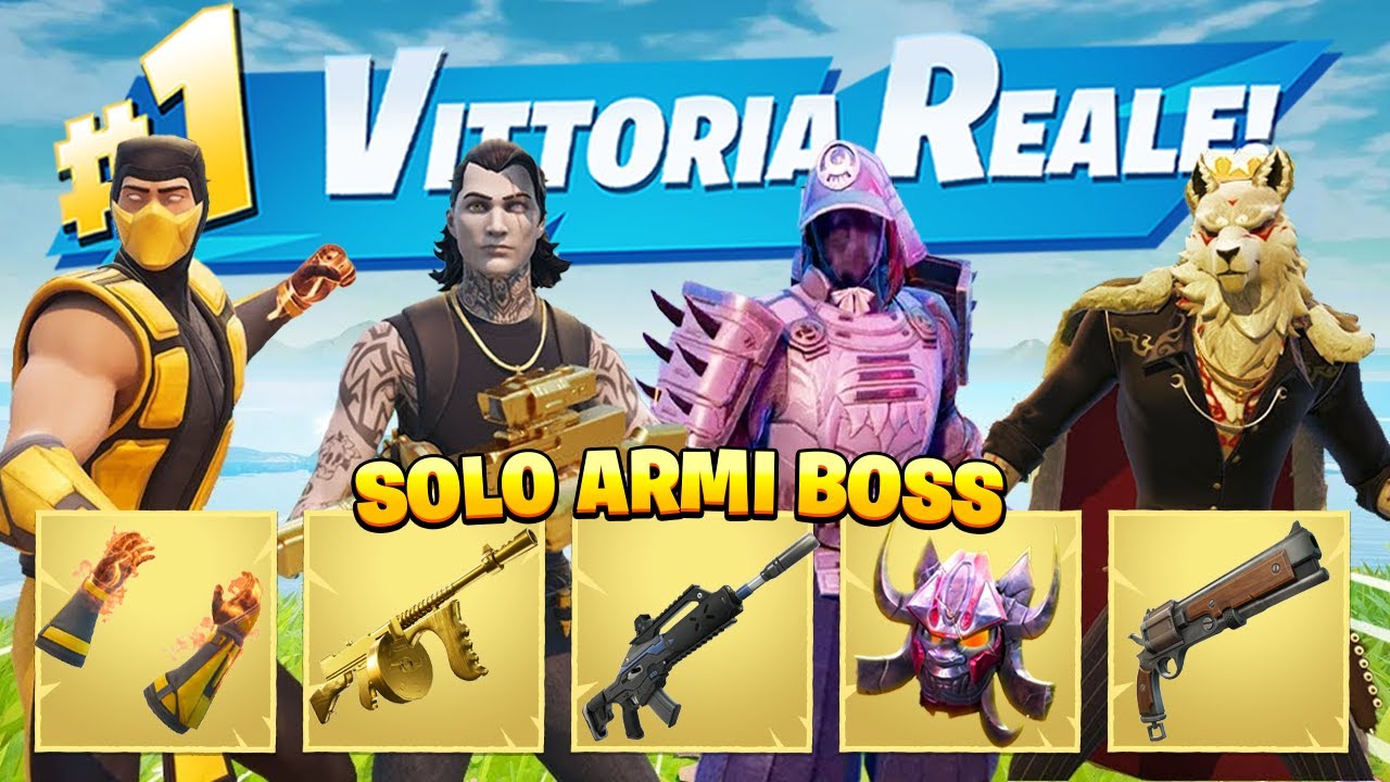 Gioco con SOLO Armi dei BOSS e VINCO! *IMPOSSIBILE* Stagione 2 Capitolo 6 Fortnite ITA!