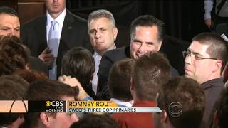 Romney sweeps three primaries