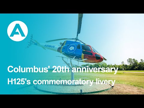 H125 livery commemorating the 20th anniversary of Airbus Helicopters, Inc. in Columbus, Mississippi