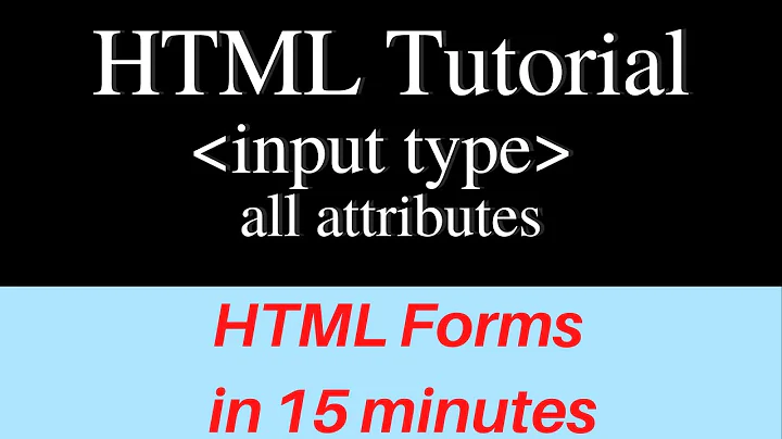 HTML Input tag with attributes | How to create HTML Form