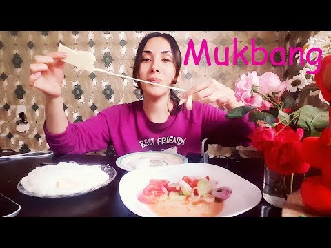 MUKBANG | ღომი და სალათი | ახალი სერიალი| როგორ ავედი სვანურ კოშკზე