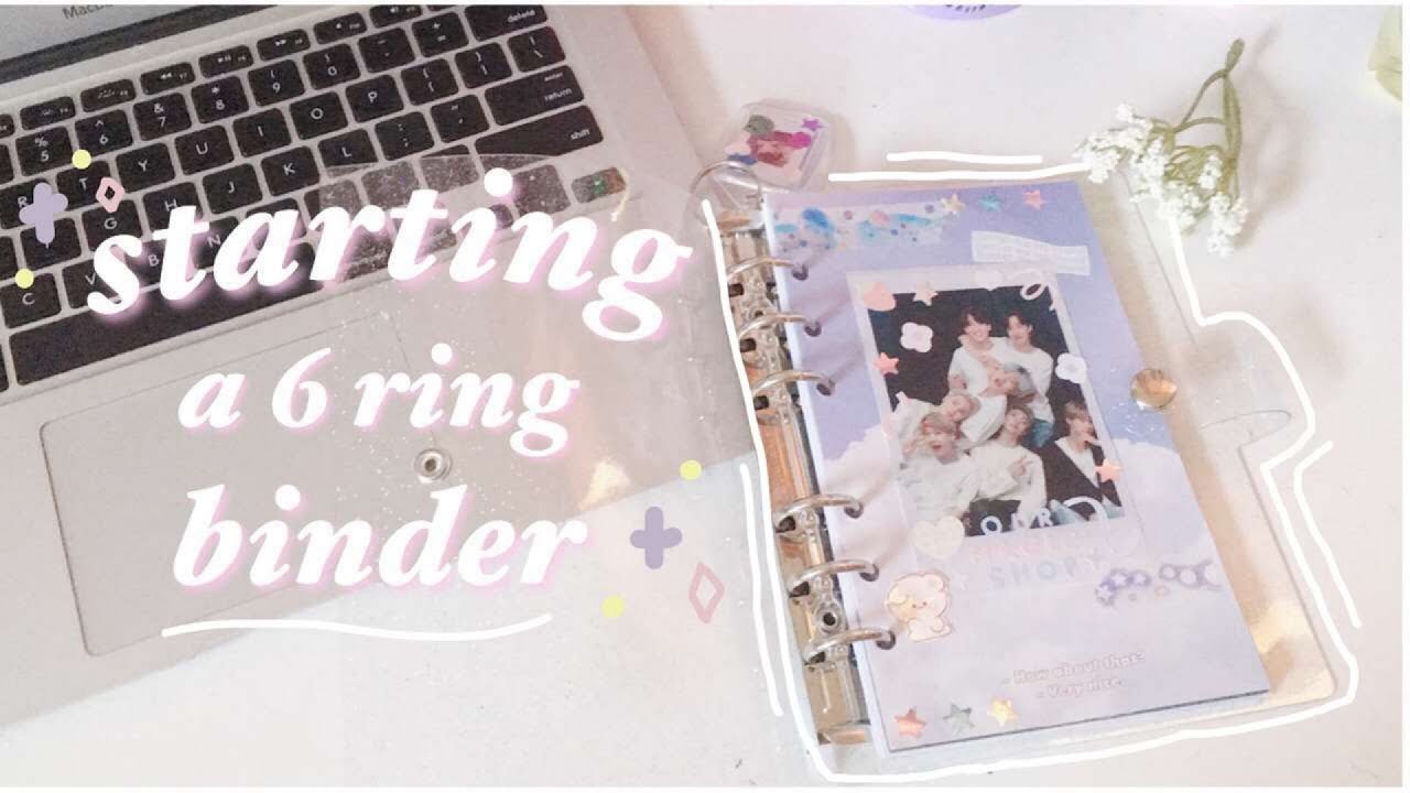 decorating my 6 ring binder 🍰🌱
