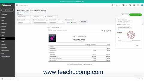 QuickBooks Online Tutorial Saving Customized Reports Intuit Training