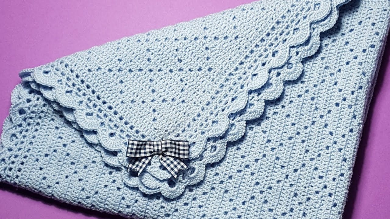 Copertina bimbo/a all'uncinetto crochet baby blanket (intro e motivo principale)