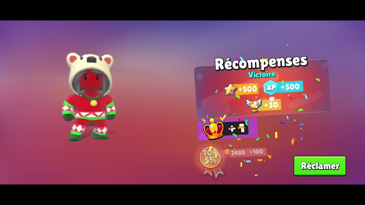 J'essaye d'arriver top 1poursent sur se mode sur stumble guys (parti2)