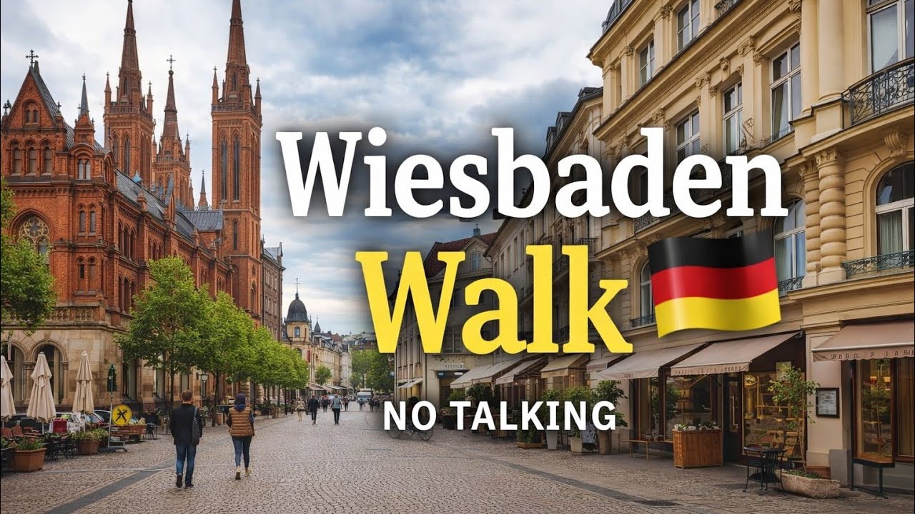 Silent Walking Tour in Wiesbaden, Germany 🇩🇪 | Hidden City Walk
