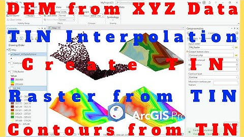 TIN Interpolation using ArcGIS Pro | DEM from XYZ Data | Create Contours