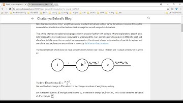 Backpropagation using a simple Neural Network
