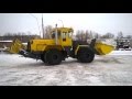 Кировец К -702 на уборке снега