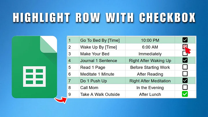 How To Highlight A Cell Or Row With A Checkbox In Google Sheets 2025