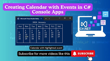 How to Show a calendar with Event in C#.NET Console Application