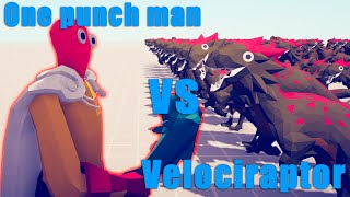 Velociraptor vs One Punch Man | Totally Accurate Battle Simulator TABS ep.9