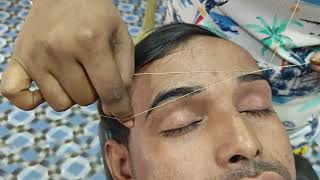 MEN Get Perfectly Shaped EYEBROWS with Threading! 🔚🧵