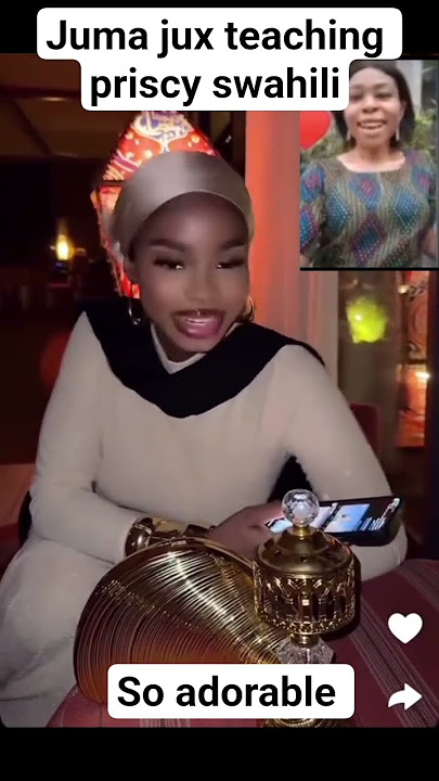 wow!! see the moment Juma jux was teaching Priscy his language, Swahili. so adorable #jumajux