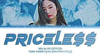 BLACKPINK-JENNIE [제니] 'PRICELE$$' | Color Coded Lyrics (Han/Rom/Eng) [ Mix by KV OFFICIAL ] Resimi