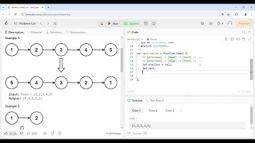 Leetcode problem 206 Reverse linked list (JavaScript)