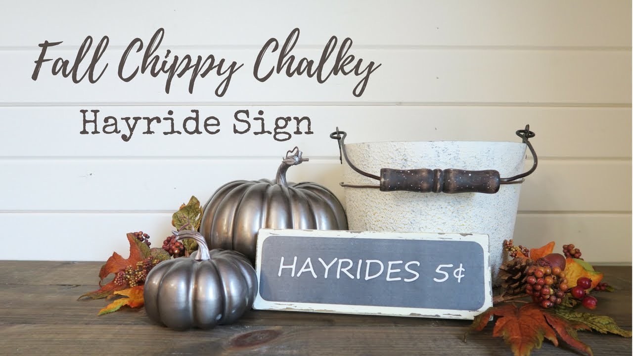 Fall DIY Chippy Chalky Sign | Fall Farmhouse Decor - YouTube