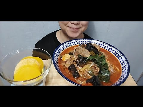 MUKBANG]이열치열먹방~수제차돌짬뽕~단무지 먹방 리얼사운드 [콧바람주의]
