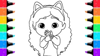 Coloring Gabby s Dollhouse Coloring Page Ohuhu Markers