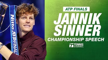 Jannik Sinner Champion Speech | 2025 ATP Finals