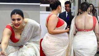 3rd Time Pregnant Kajol Devgan Flaunting her Baby Bump In White Saree