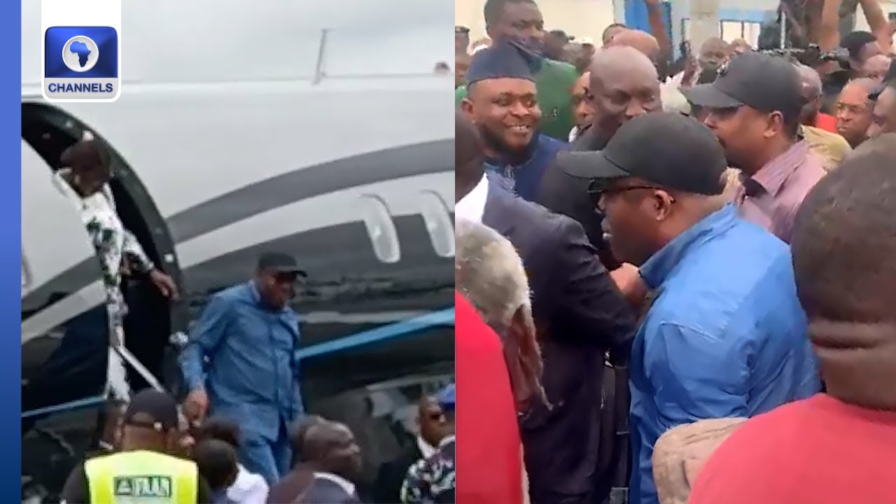 Rivers Gov, Fubara Arrives In Port Harcourt