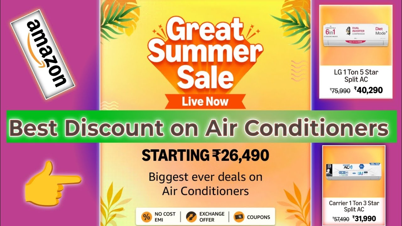 Air Conditioner | Amazon Great Summer Sale 2025 | Starting ₹26,490