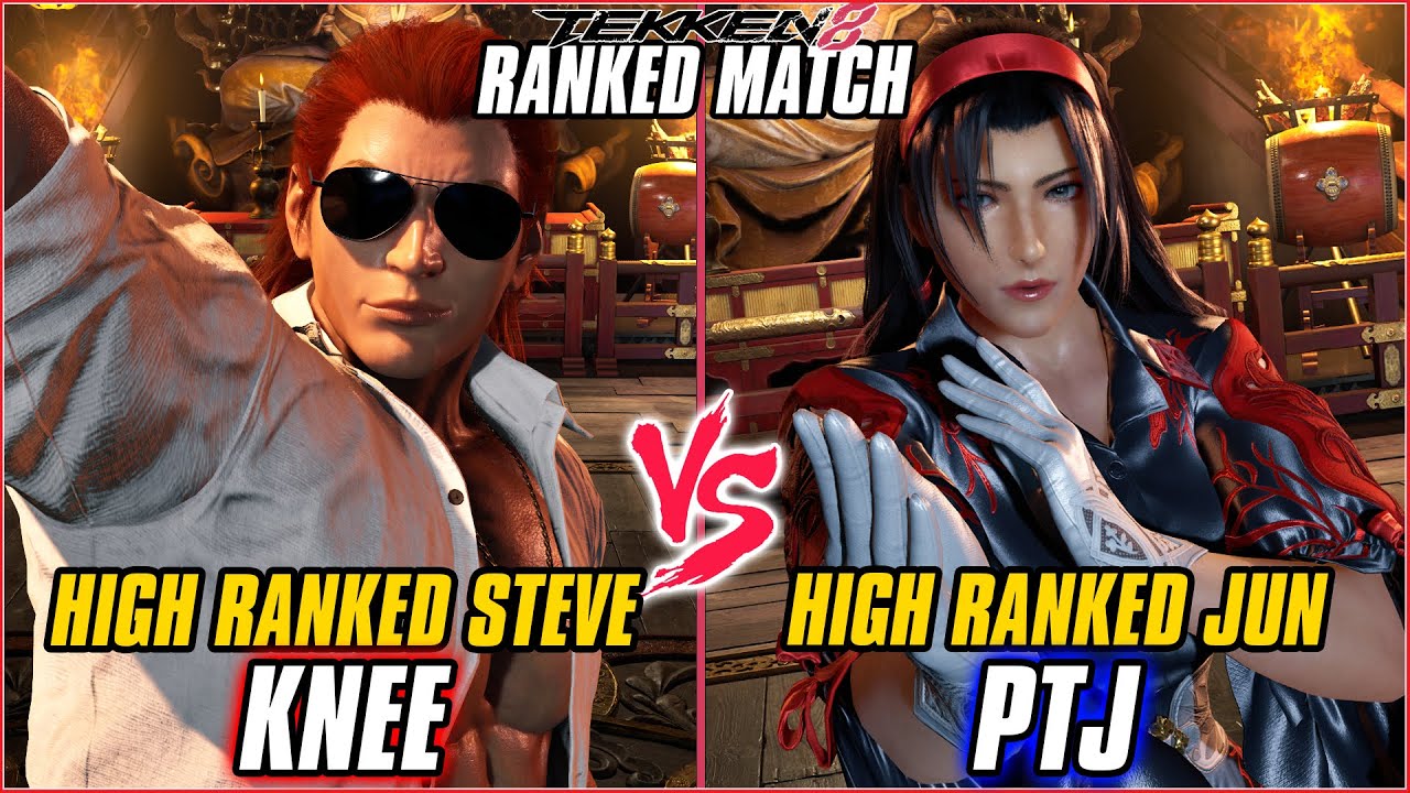 TEKKEN 8 ▰ KNEE (STEVE) vs PTJ (JUN) ▰ T8 HIGH LEVEL GAMEPLAY