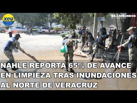Rocío Nahle reporta 65% de avance en limpieza tras inundaciones al norte de Veracruz