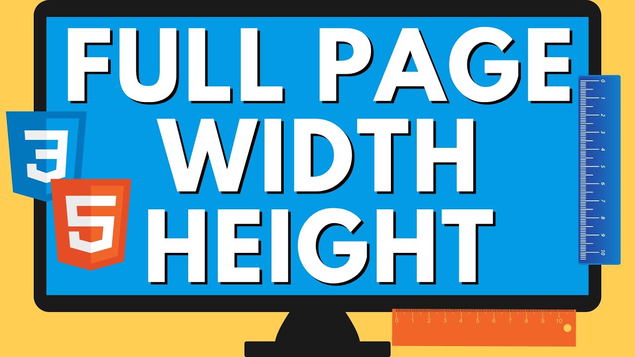 Html Page Width And Height Settings | Css Full Screen Size