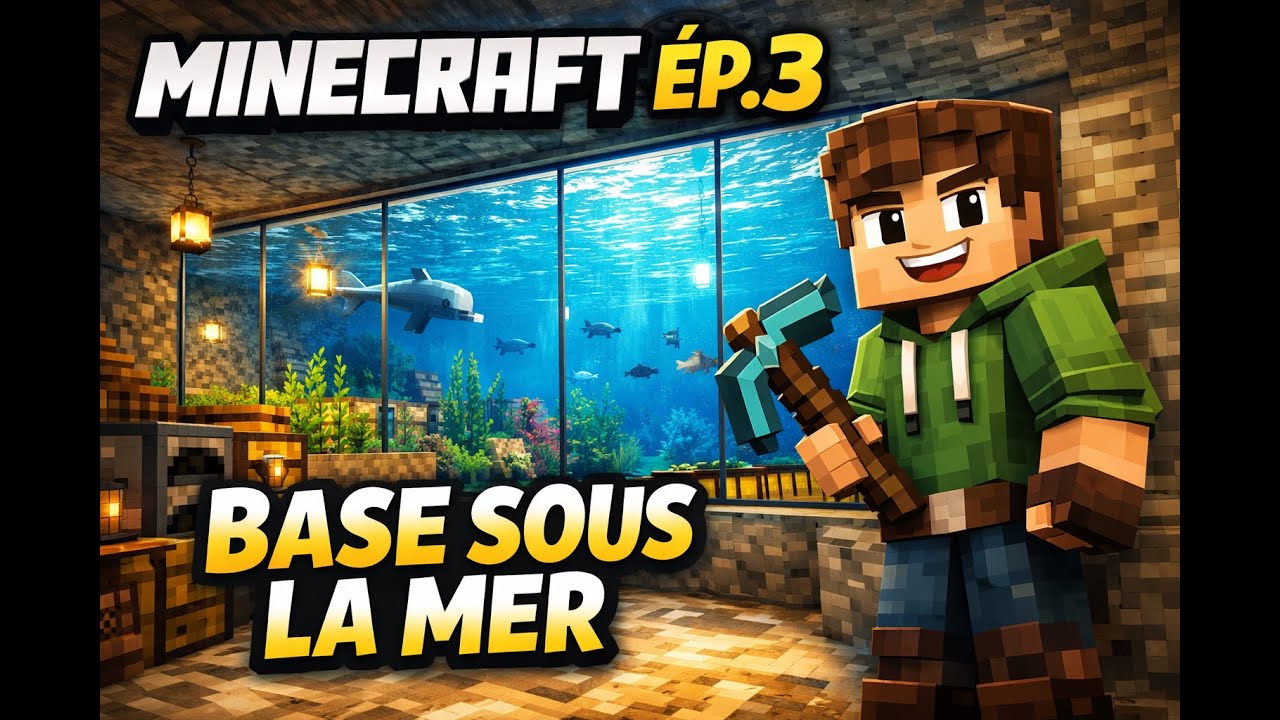 Minecraft Épisode 3 – Base Souterraine Vue sur la Mer & Farming ! - YouTube