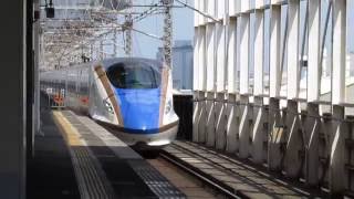 【大宮駅_13番線】　北陸新幹線_はくたか554号東京行_到着・東北新幹線_やまびこ号仙台行+つばさ号山形･新庄行