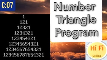 C Programming:Program to print Number Triangle