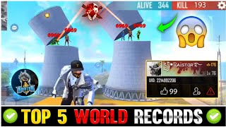 TOP 5 WORLD RECORD OF FREE FIRE⚡⚡-