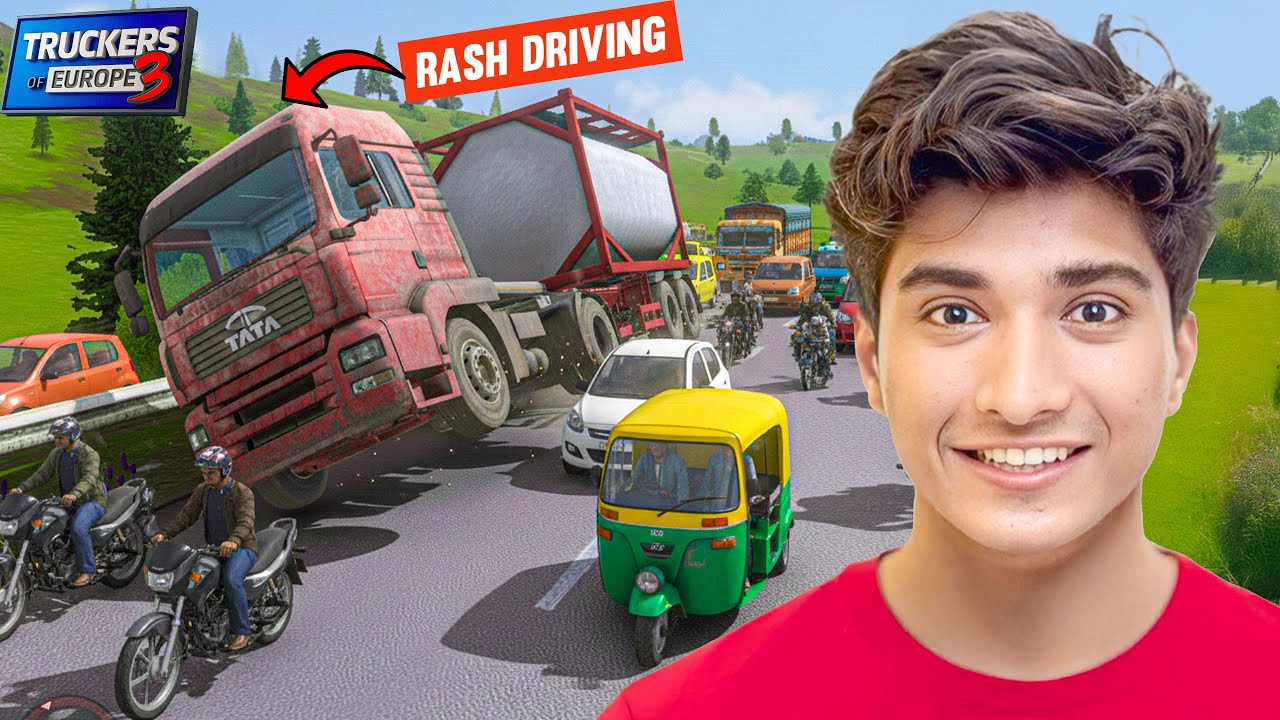 Rash Driving in Truckers of Europe 3🤣