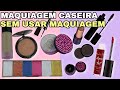 KIT COMPLETO DE MAQUIAGEM CASEIRA SEM USAR MAQUIAGEM