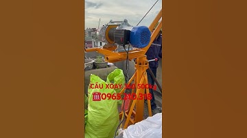 Bộ cẩu xoay 360 độ 500kg. Báo giá khung cẩu xoay 360 độ xây dựng. Tời điện đa năng MÔ TƠ dây đồng