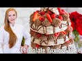 Stunning Chocolate Pavlova Cake Recipe!! With Chocolate Whipped Cream & Berries!