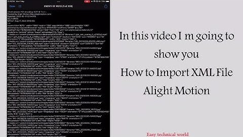 How To İmport XML File İn Alight Motion İOS | New update xml presets
