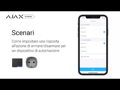 Scenari:Come impostare una risposta all'azione di armare/disarmare per un dispositivo di automazione