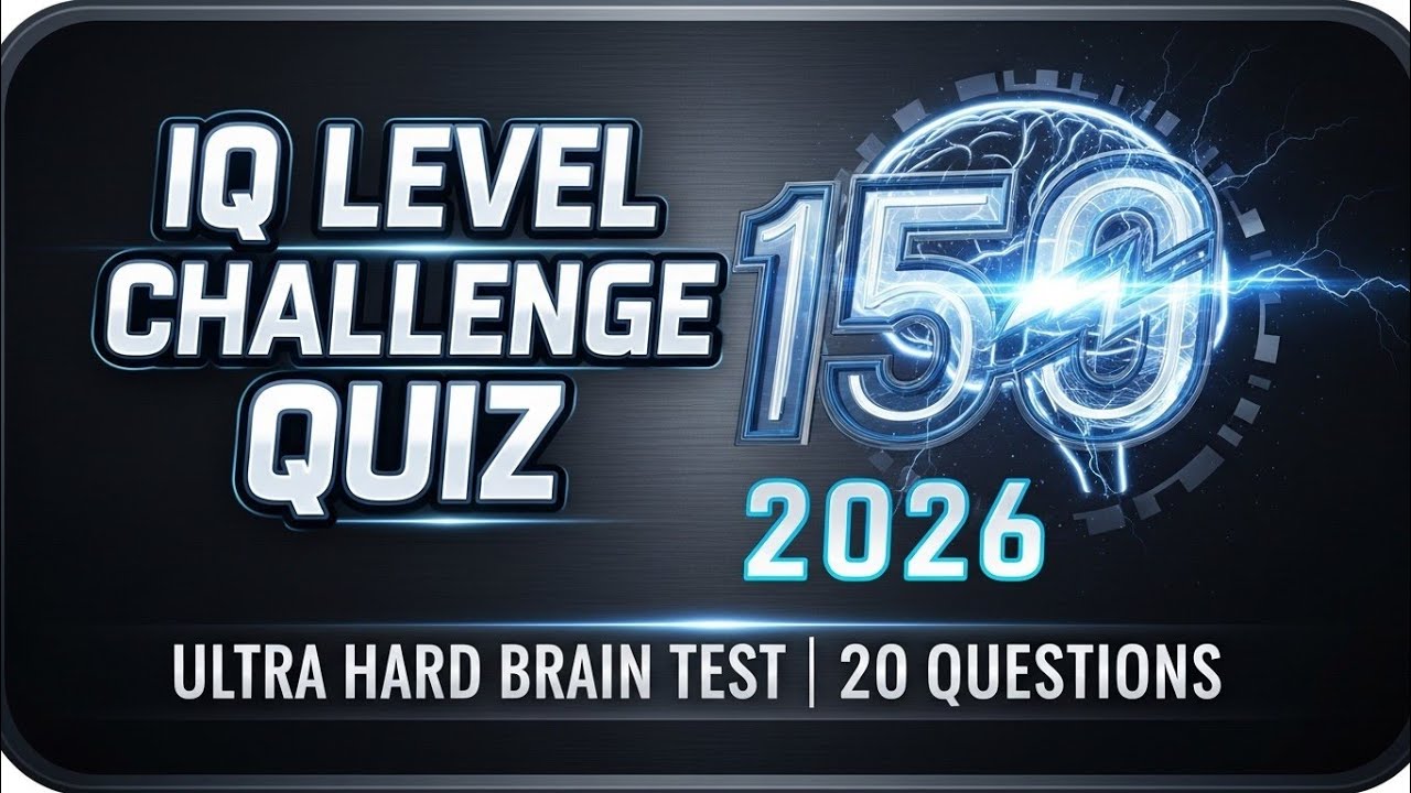 IQ Level 150 Challenge Quiz 2026 | Ultra Hard Brain Test 20 Questions