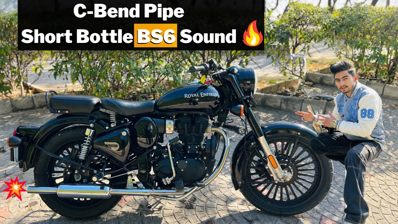 BS6 CLASSIC 350 CBEND PIPE WITH MINI PUNJAB EXHAUST Loudest Sound💥