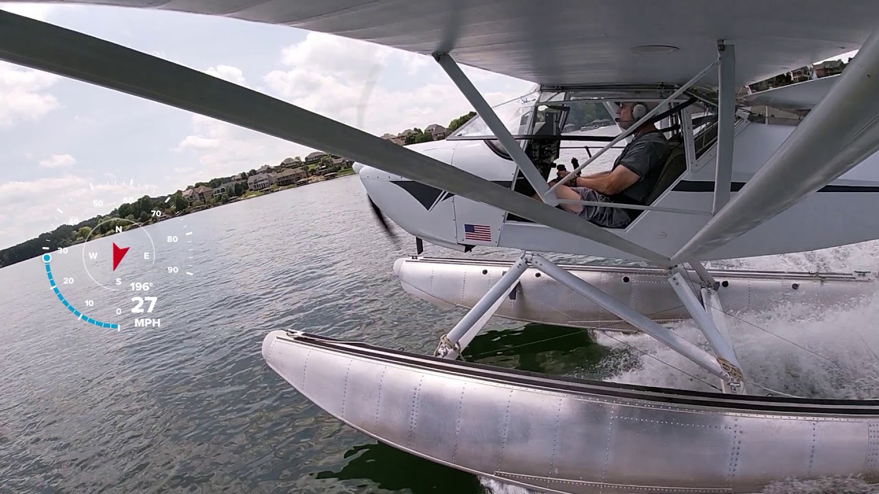 Kitfox 7SS on floats Solo takeoff no wind YouTube