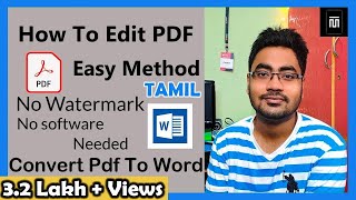 How to edit pdf document and convert a pdf document to word | free in Tamil (2023)| Master Technical screenshot 4