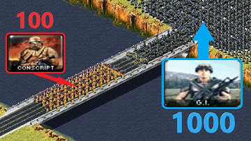 Can 100 Conscripts defend the Bridge? - Red Alert 2