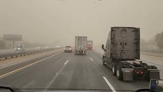 Caught in the Haboob in Palm Springs CA I-10 Westbound and Down..